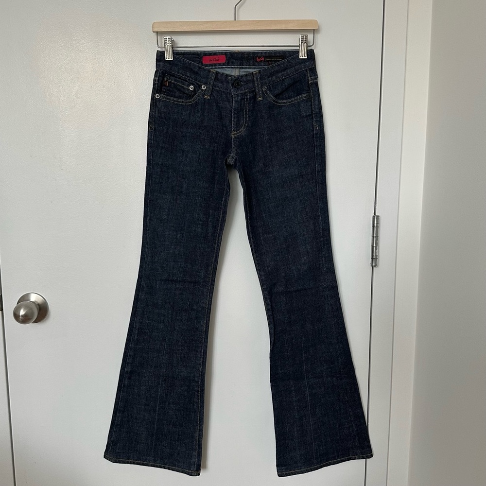 AG The Club Flare Bootcut Low Rise Indigo Dark Wash Jeans